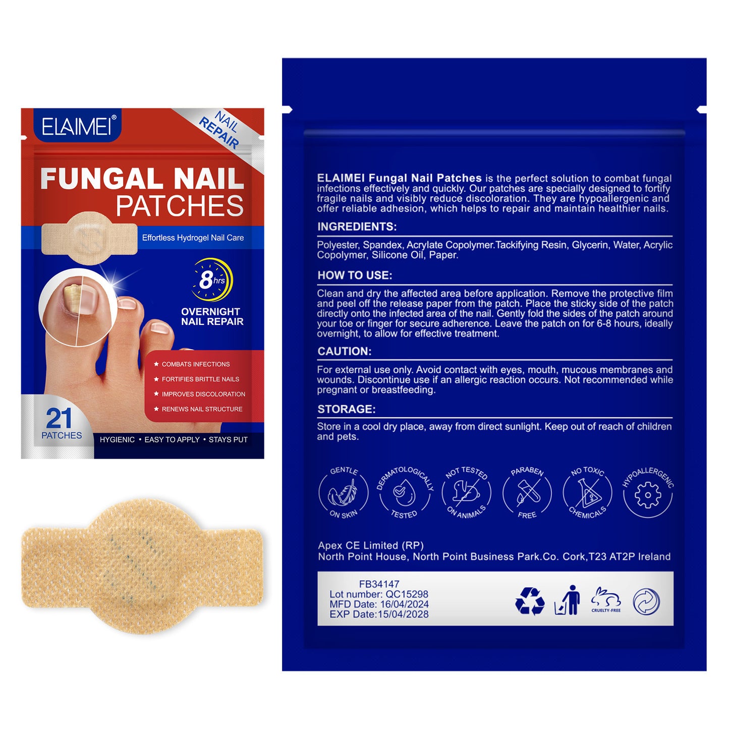 Antibacterial Nail Patch