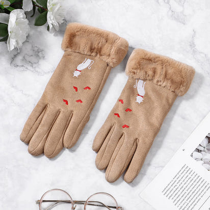 winter suede gloves