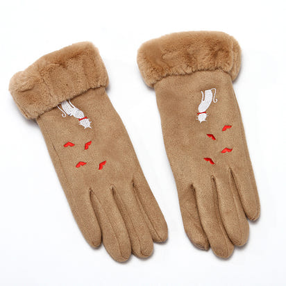 winter suede gloves