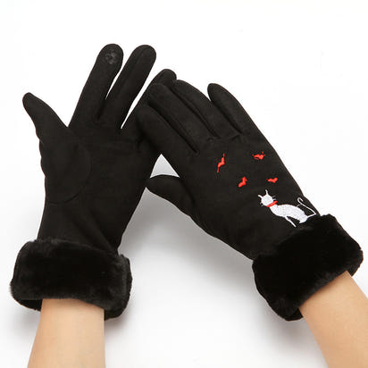 winter suede gloves