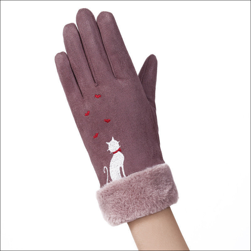 winter suede gloves